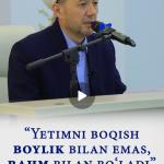 YETIMNI BOQISH BOYLIK BILAN EMAS - RAHM BILAN BOʻLADI