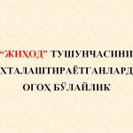 ЖИҲОД ТУШУНЧАСИНИ СОХТАЛАШТИРАЁТГАНЛАРДАН ОГОҲ БЎЛАЙЛИК!