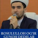 YOʻLNI HAQQIGA RIOYA QILING!