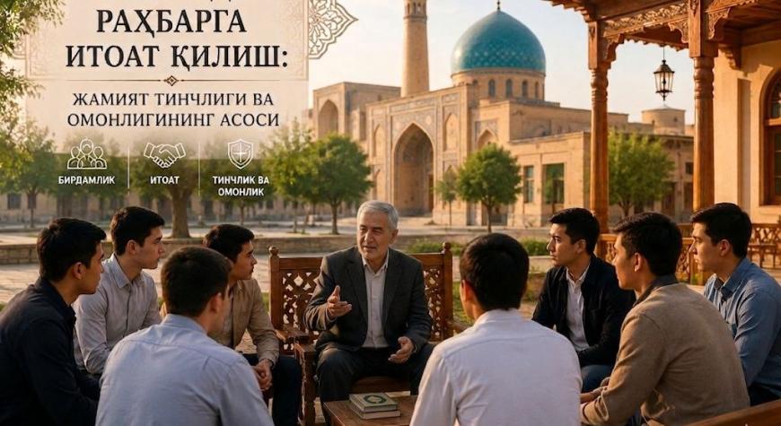 ИСЛОМДА РАҲБАРГА ИТОАТ ҚИЛИШ: ЖАМИЯТ ТИНЧЛИГИ ВА ОМОНЛИГИНИНГ АСОСИ.
