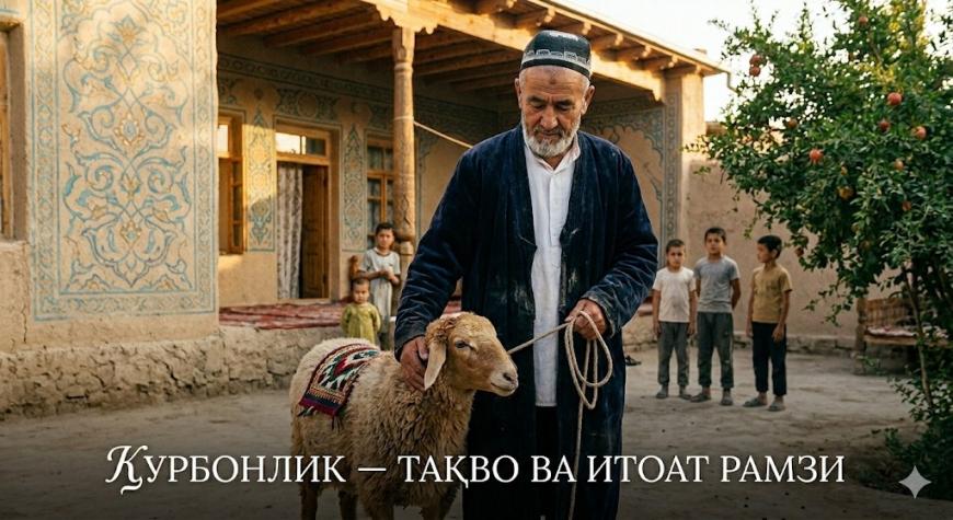 ҚУРБОНЛИК — ТАҚВО ВА ИТОАТ РАМЗИ