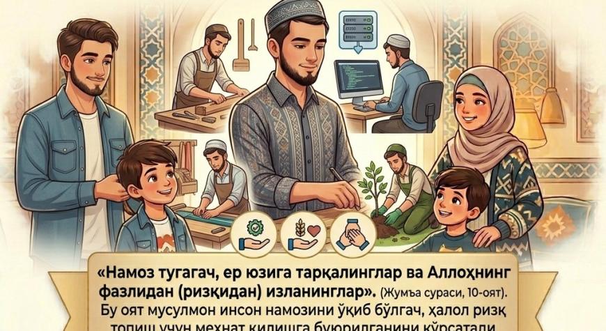 КАСБ-КОРЛИК — ИБОДАТГА ТЕНГ АМАЛ.