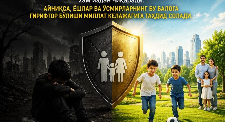 ФАРЗАНДЛАРИМИЗНИ ГИЁҲВАНДЛИК БАЛОСИДАН АСРАЙЛИК!