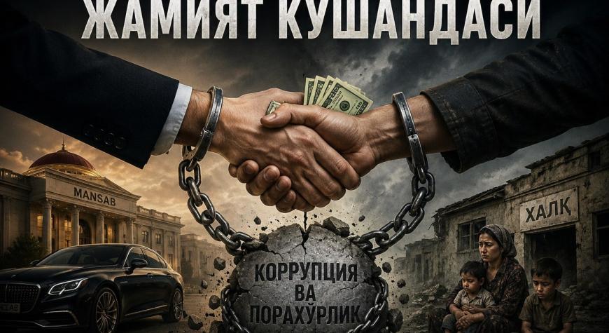 КОРРУПЦИЯ ВА ПОРАХЎРЛИК — ЖАМИЯТ КУШАНДАСИ