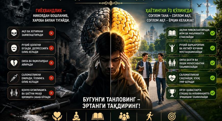 “АҚЛНИ ЎҒИРЛАЙДИГАН ЗАҲАР:  (ГИЁҲВАНДЛИКНИНГ АЧЧИҚ ҲАҚИҚАТЛАРИ”)