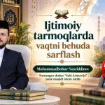 IJTIMOIY TARMOQLARDA VAQTNI BEHUDA SARFLASH